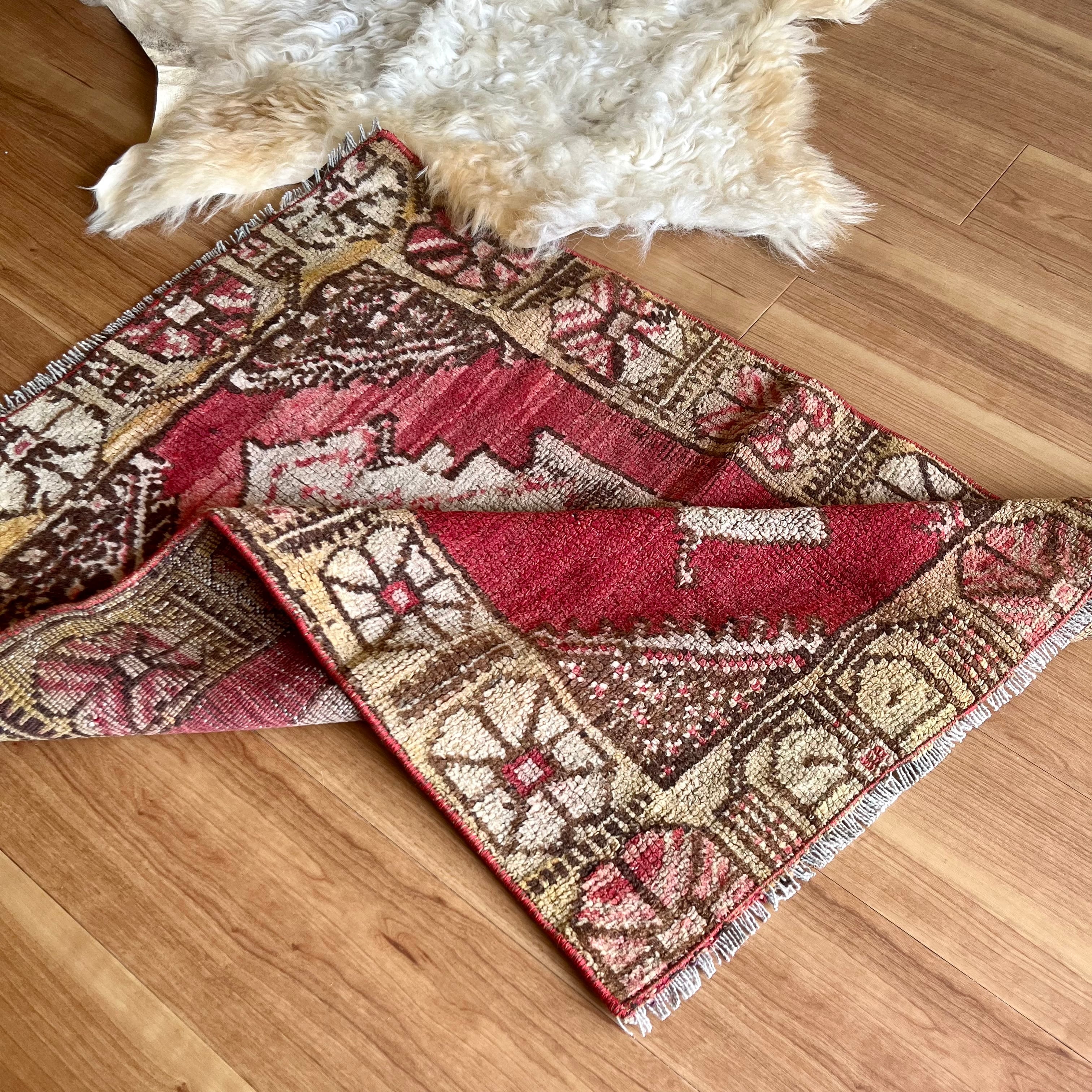 トルコ ラグ 絨毯 ビンテージ アナトリアラグ トルコ ヴィンテージラグ