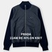 PRADA プラダ 22AW Re-Nylon ナイロン ドライバーズ ニット カーディガン ジャケット トライアングル ロゴ 三角プレート UMG116 R212 UG98 ネイビー トップス / J&NREUSE メンズ アウター