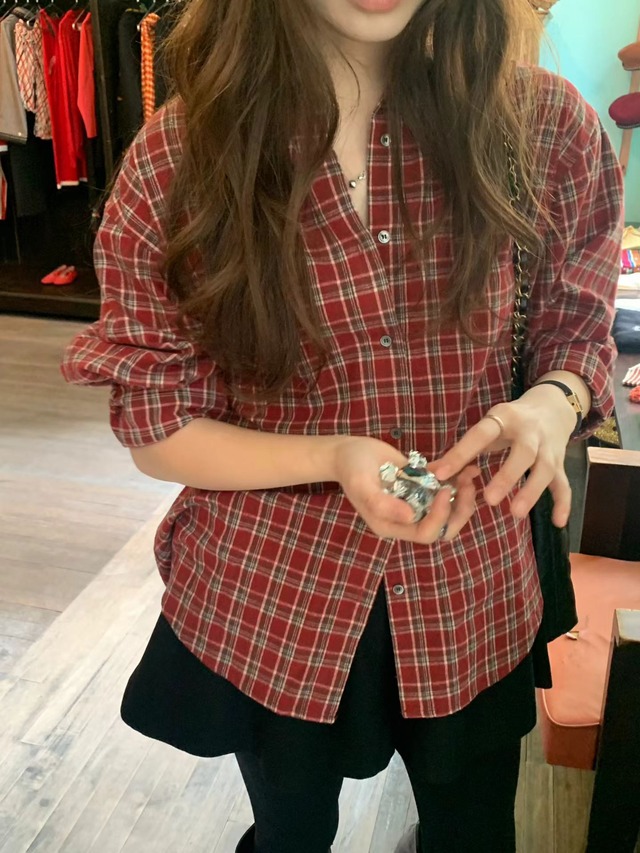 (予約) ounce / Litton check shirt 2color