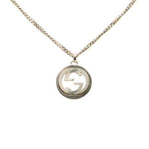 グッチ インターロッキングG ロゴ チェーン ペンダント ネックレス 246490 SV925 シルバー レディース GUCCI 【中古】