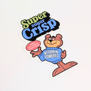 送料無料!【 Super Sugar Crisp / シュガーベア / シリアル 】American Company Characters STICKER / ステッカー〚アメリカン雑貨 アメトイ〛