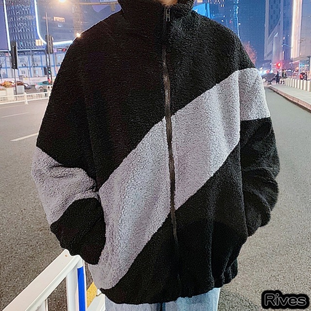 ボアブルゾン アウター メンズ ボアジャケット ボア オルチャン 韓国 ストリート ファッション アパレル オシャレ カジュアル Rives ボアブルゾン アウター メンズ ボアジャケット ボア オルチャン 韓国 ストリート ファッション アパレル オシャレ カジュアル Rives