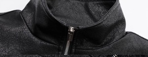 FRKM SCD 25AW ひび割れレザー スプリットショートスタンドカラージャケット