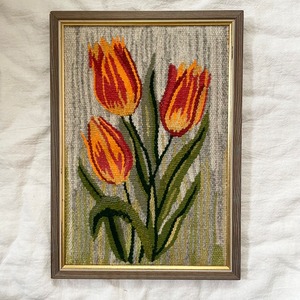 チューリップの織物の壁飾り