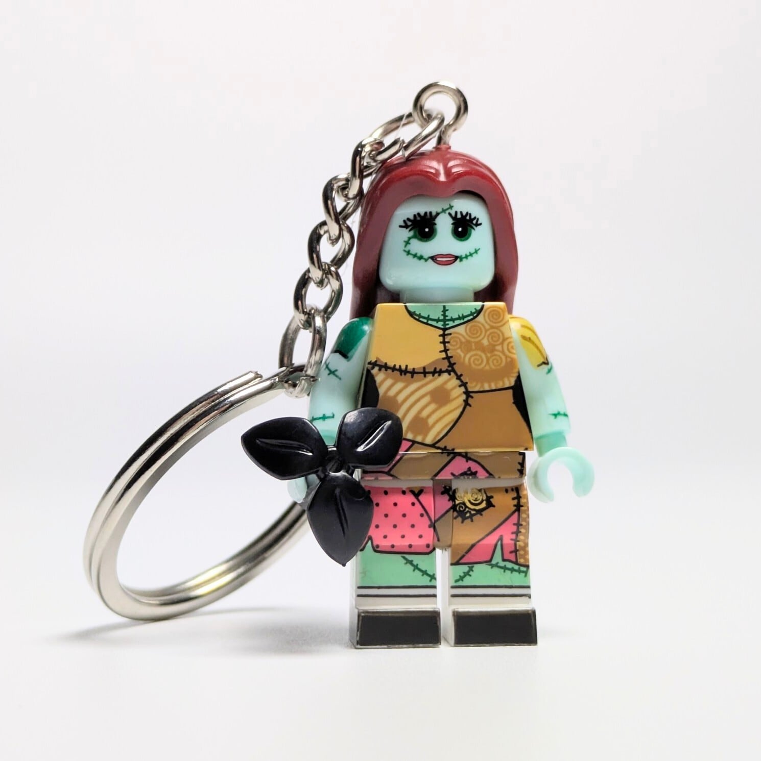 ♧【 ブロックフィギュアキーホルダー 】 The Nightmare Before Christmas ( ナイトメアー・ビフォア・クリスマス ) / Sally ( サリー ) 〚アメリカン雑貨 アメトイ〛