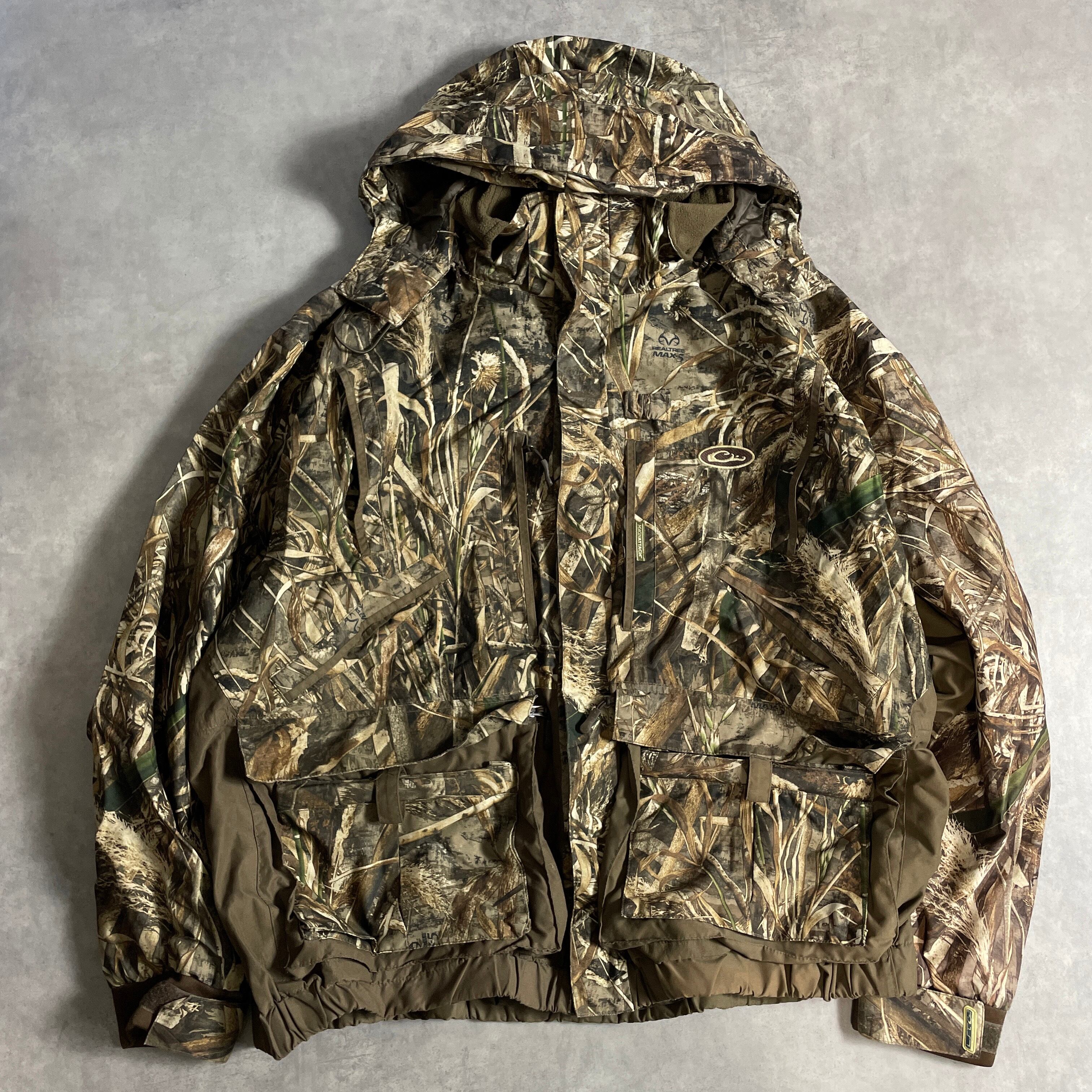 90s drake リアルツリージャケット 総柄 迷彩 ギミック ナイロン ツリーカモ