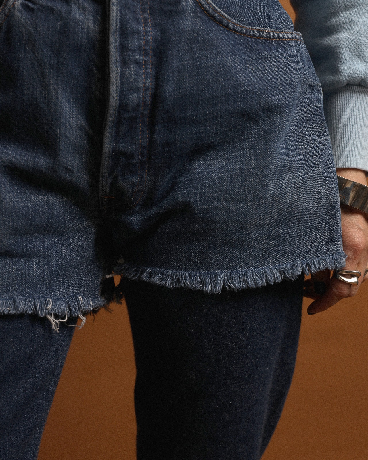 1960-70's Levi's / Cut Off Denim Pants - Big E