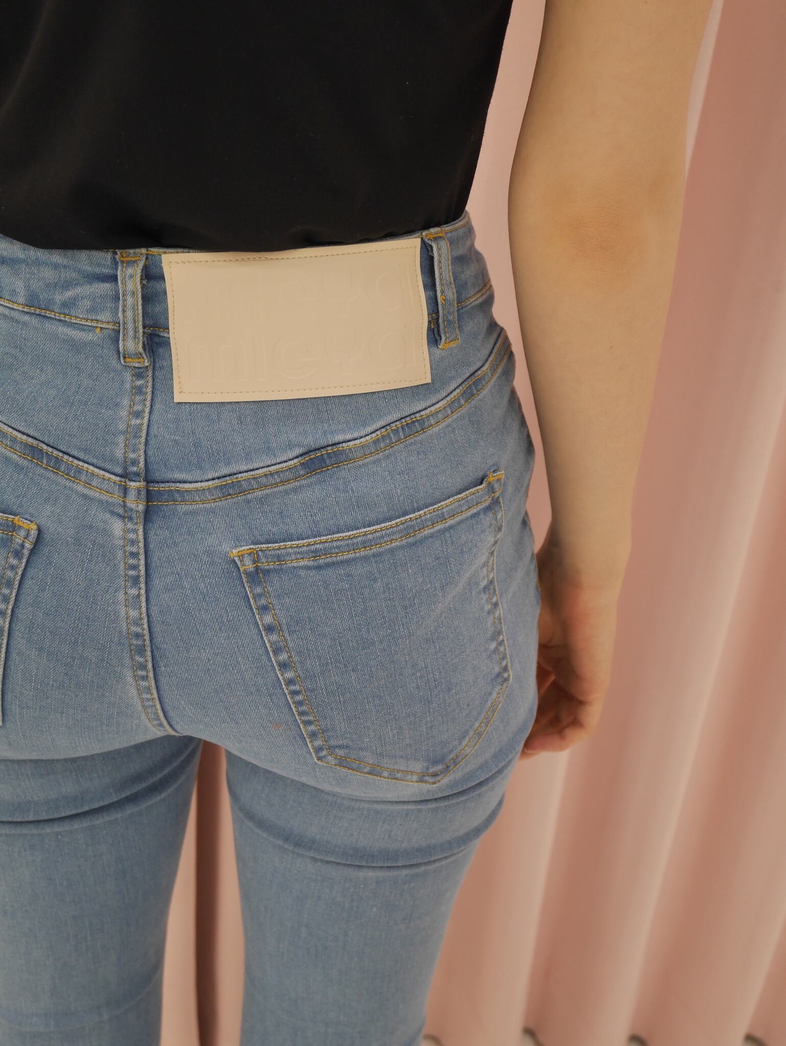 mieya frill denim PT -light blue- | mieya mieya