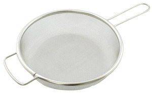 【数量限り】にちにち道具 片手 ざる フライパン用 茹でざる 25cm ステンレス 日本製 食洗機 対応 シルバー