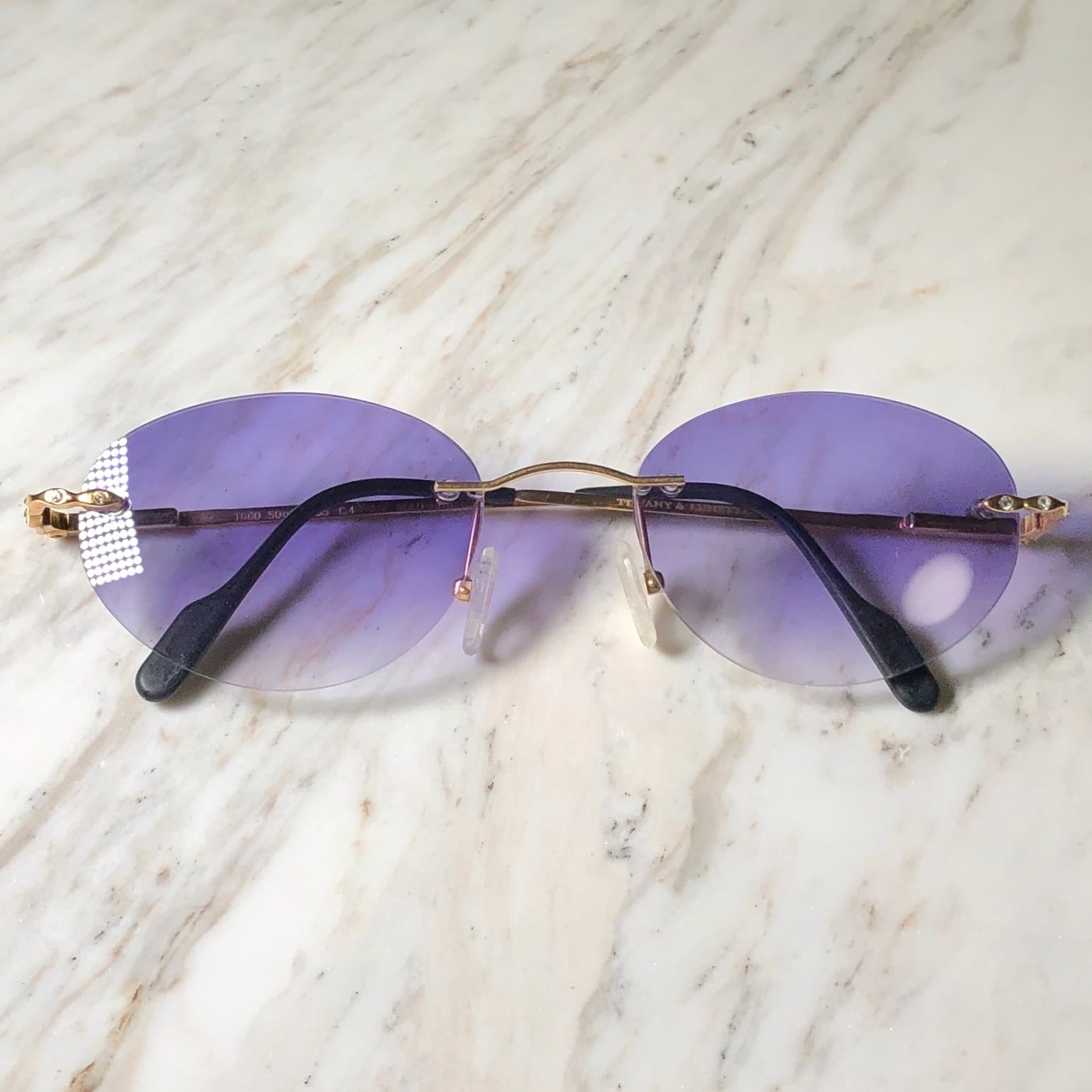 vintage TIFFANY LUNETTES 23k gold plated deadstock glasses 