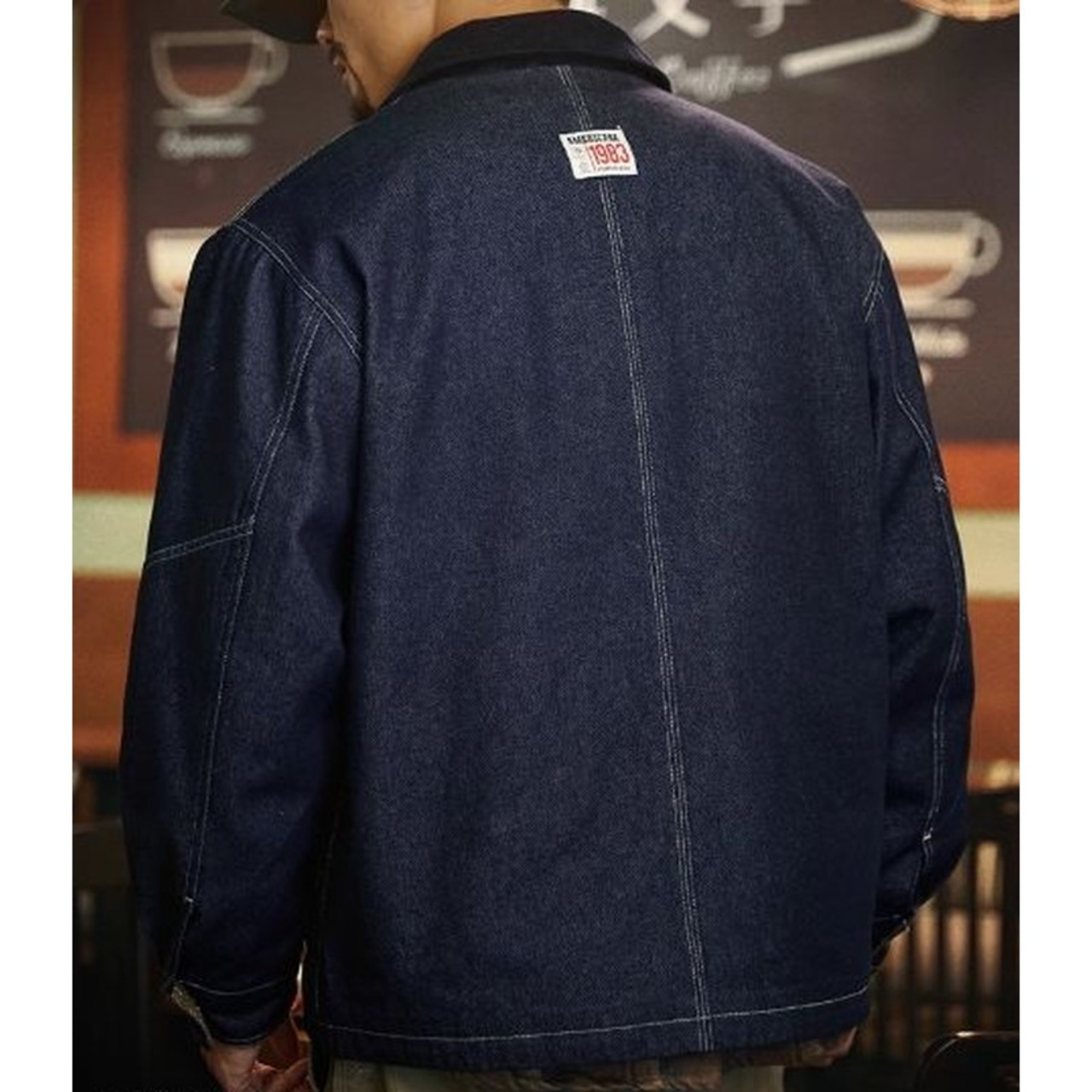 Shirt Collar Patch Pocket Waist Length Coveralls ◇H0946