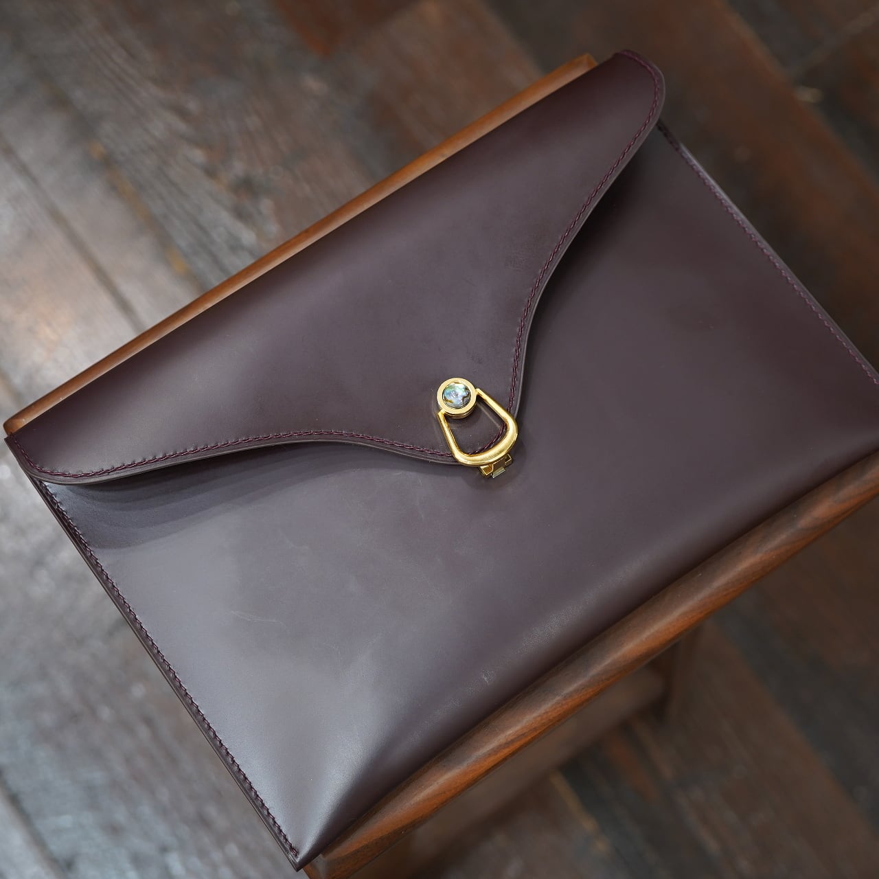 Maison d' Artisan Copain Slim(スリムクラッチ) リヤード ダークバーガンディ