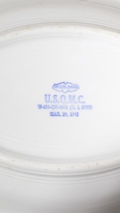 Military Porcelain USQMC SERVING DISH