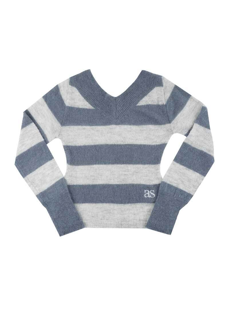 as”on] PONY STRIPE KNIT / BLUE 正規品 韓国ブランド 韓国通販 韓国
