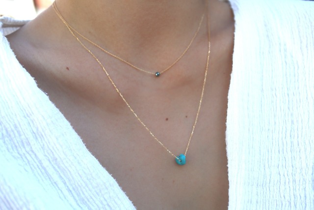 Turquoise Long Chain Necklace