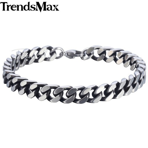 【送料無料】 メンズ ブレスレット バングル チェーン ステンレス カット キューバ リストバンド シルバー 8 10 12mm 20000584