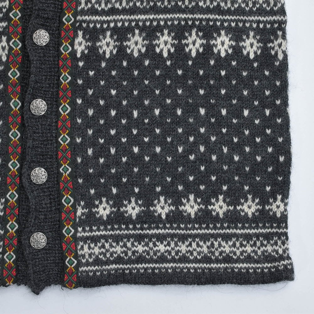 70～80s Nordic Cardigan ノルディック柄 メタルボタン デザイン