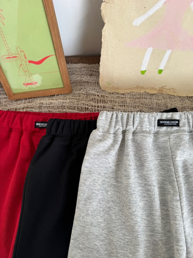 【KID】無地ハイウエストスポーツショートパンツ - 9