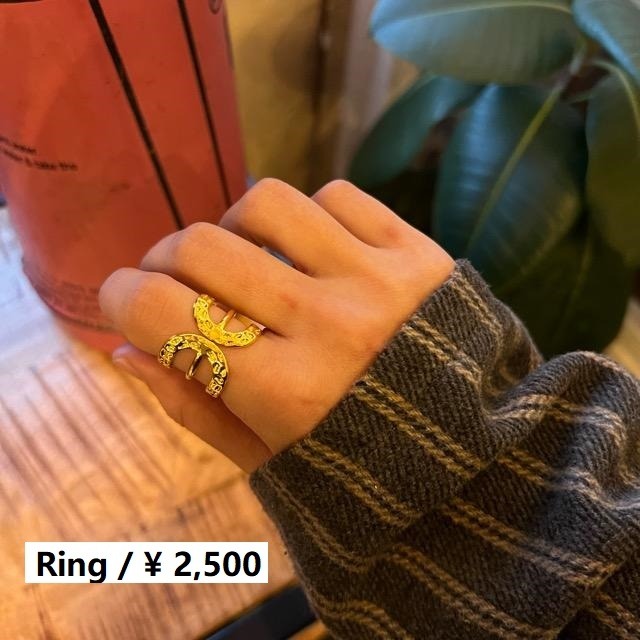 TOPANGA Jewelry 　ブランチゴールドリング　11号