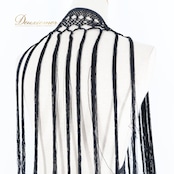 フラメンコ 衣装 シージョ ピキージョ 黒 編み込み フレコ フリンジ ダンス パーティ 発表会 小物 装飾 飾り 舞台 ブラック系 ダンス衣装 フラメンコ衣装 ステージ衣装 小道具 舞台用コスチューム おしゃれ