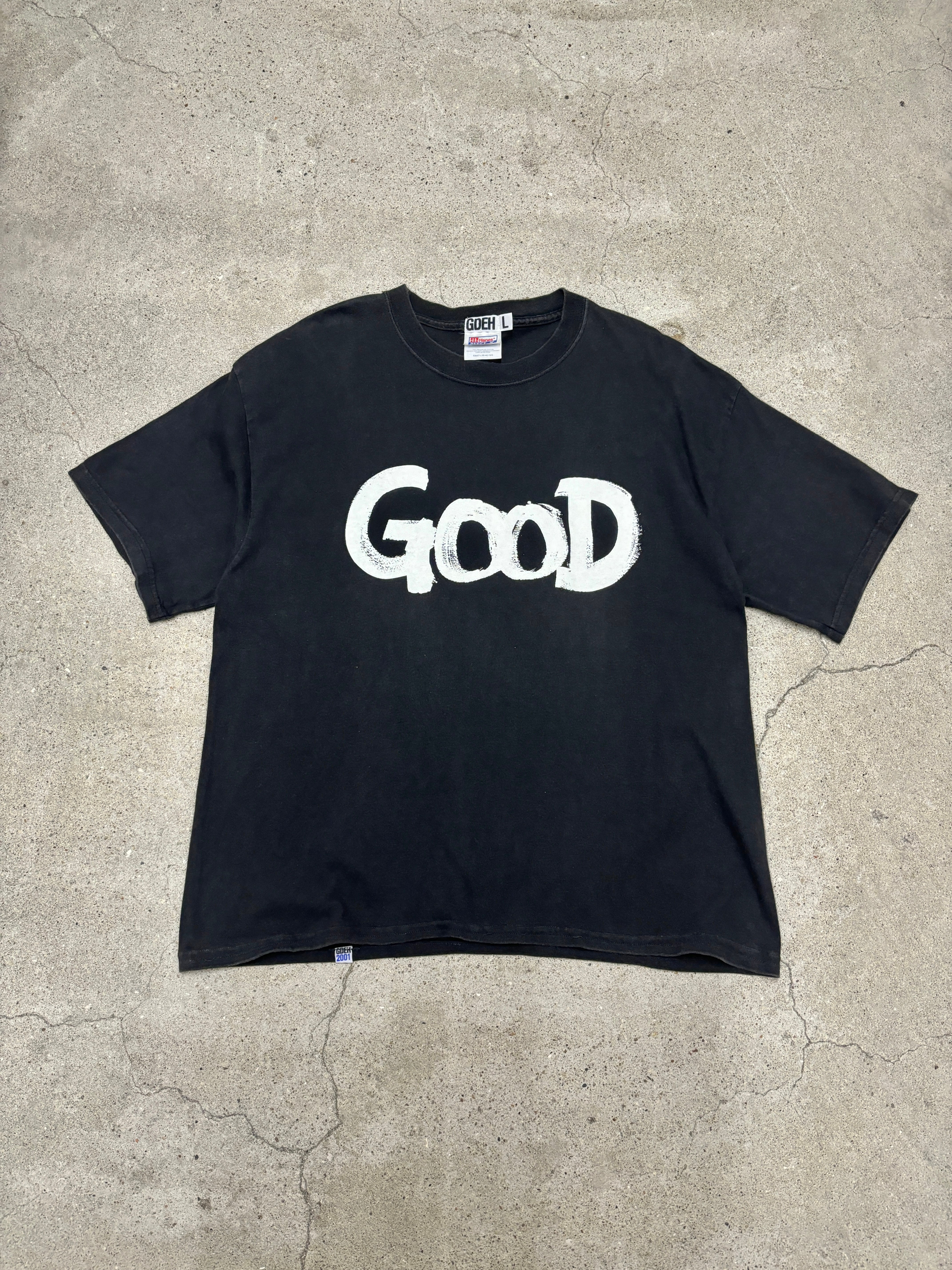 00s GOODENOUGH/Logo print Tee/2001年製/Hanesボディー/L/ロゴ