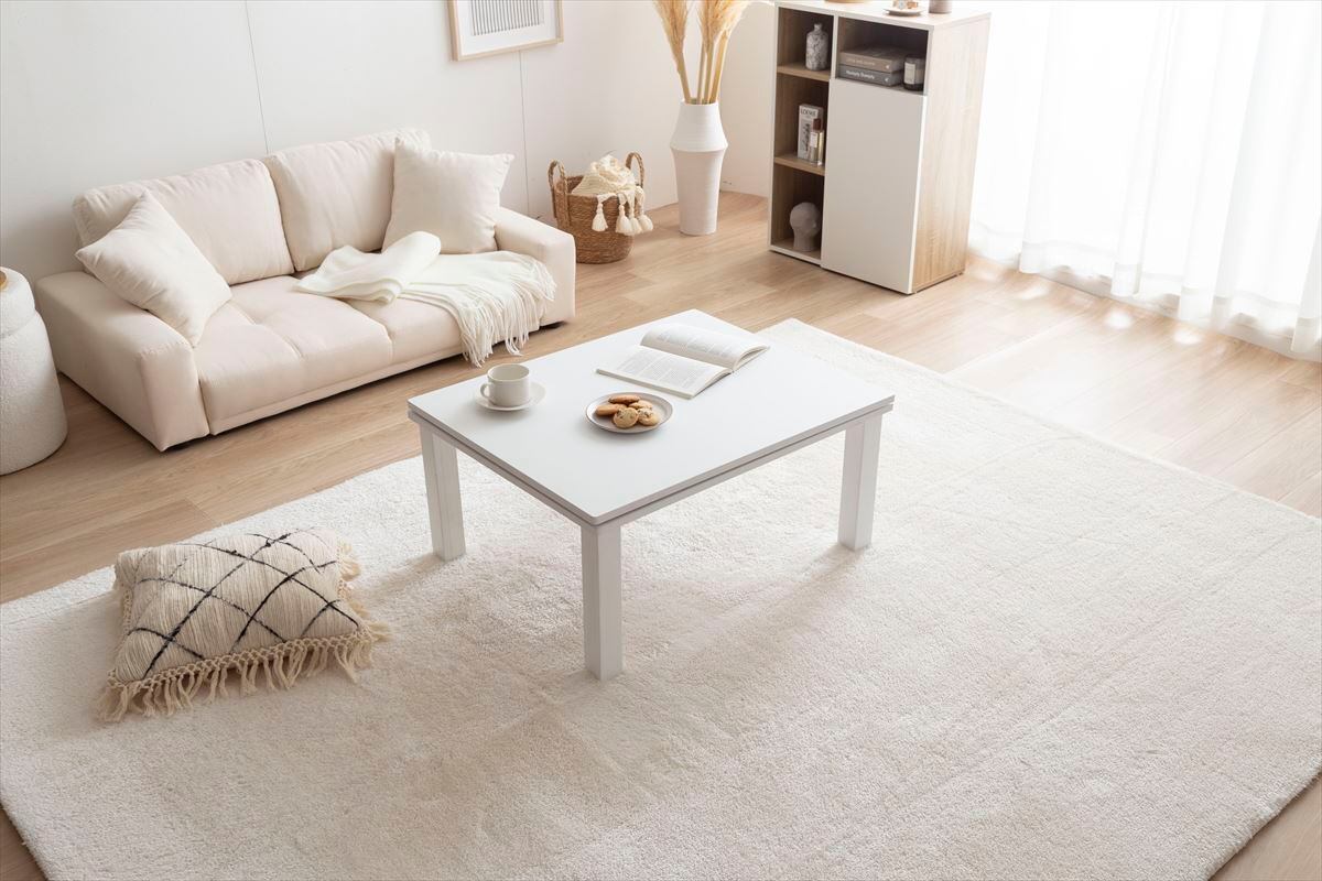 長方形：天板75cm×60cm】お部屋馴染みのいいナチュラルカラーのこたつ