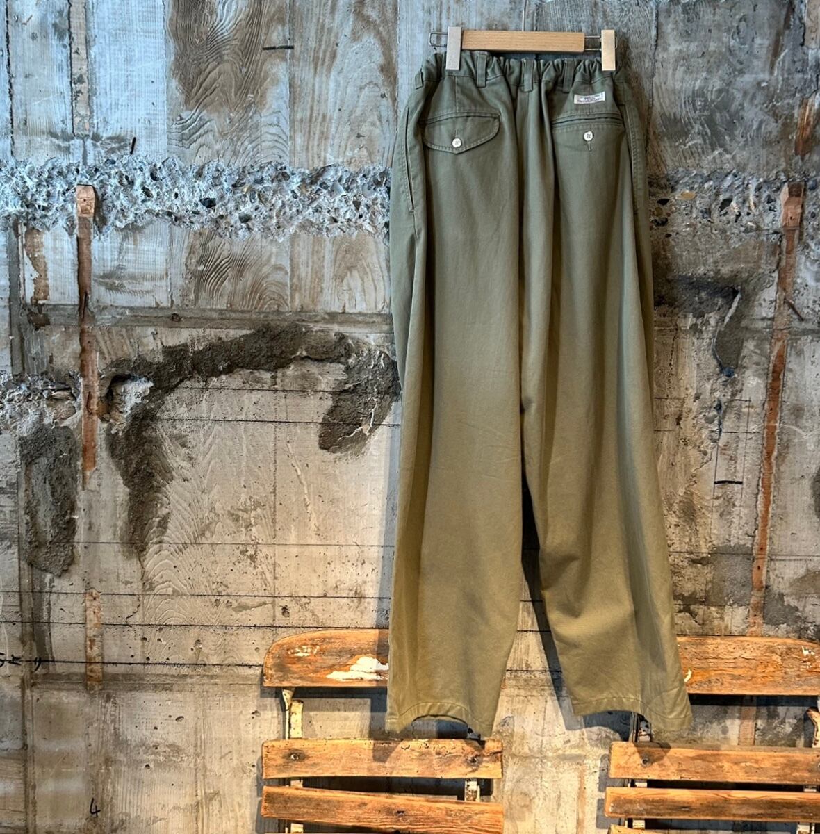 USED ITEM】 ポロラルフローレンウエストゴムリメイクチノ( OLIVE