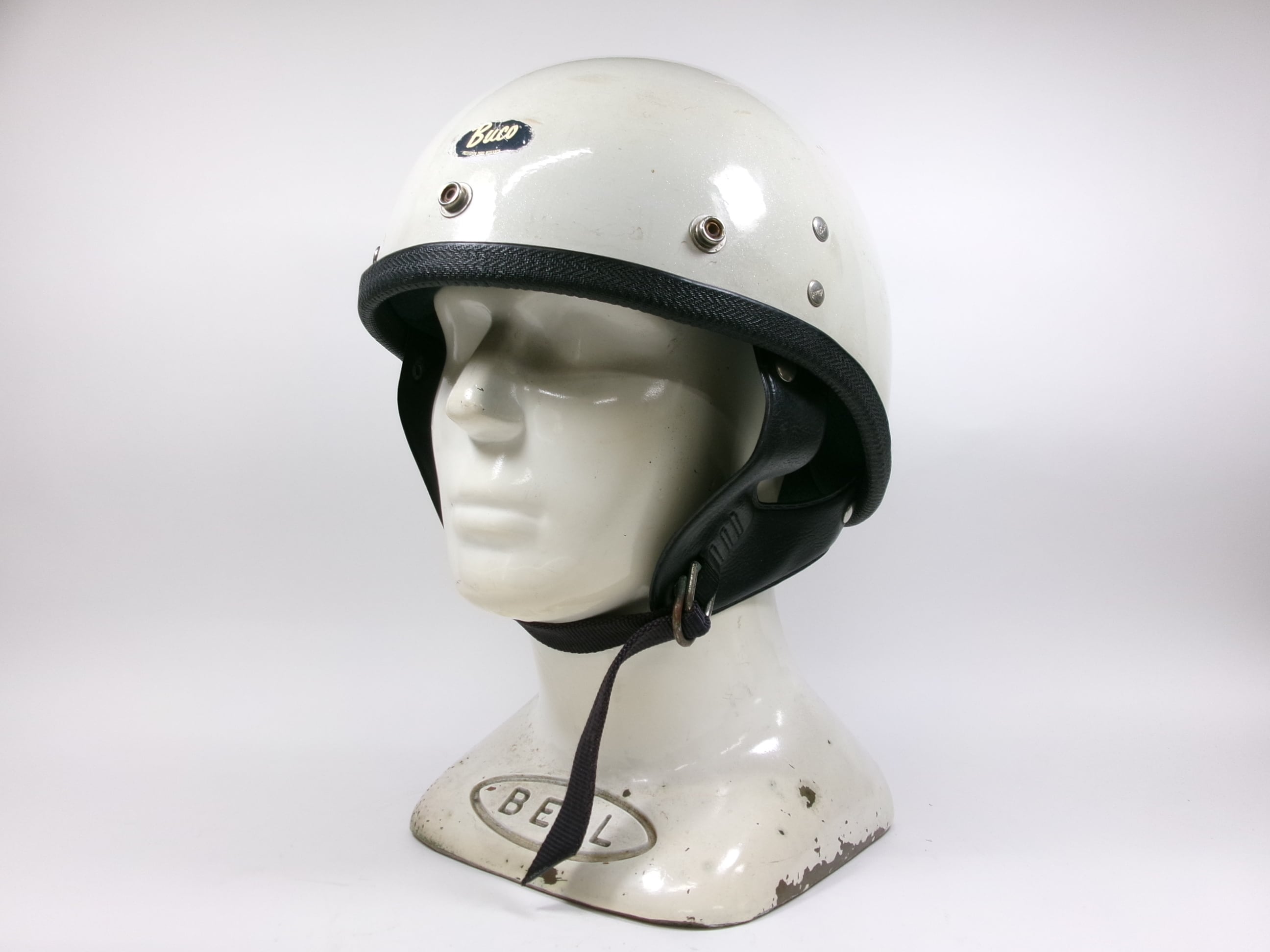 60s BUCO PROTECTOR ハーフヘルメット 目深加工済み M ☆ 60年代 ブコ 