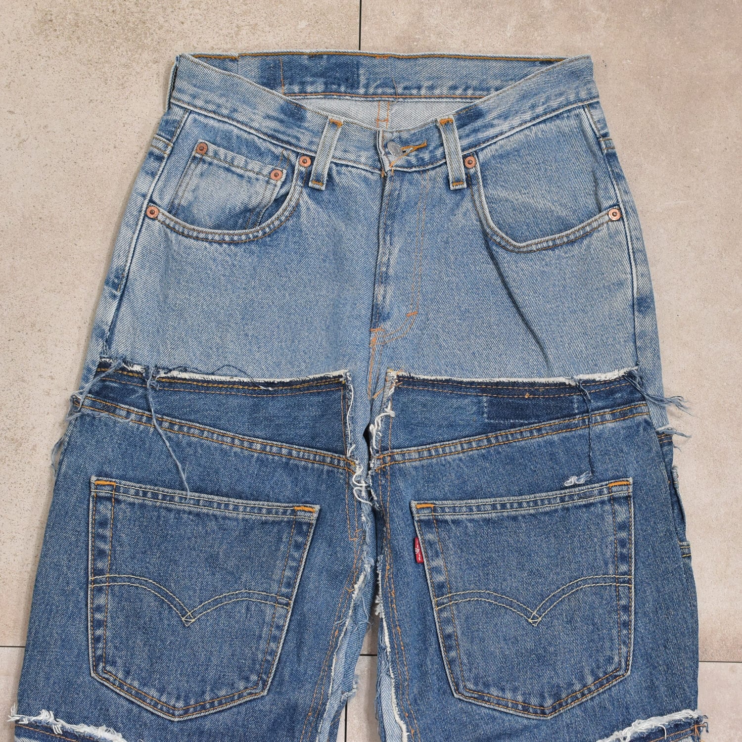 再構築 Remake patchwork denim pants | 古着屋 grin days 再構築 Remake patchwork denim pants | 古着屋 grin days