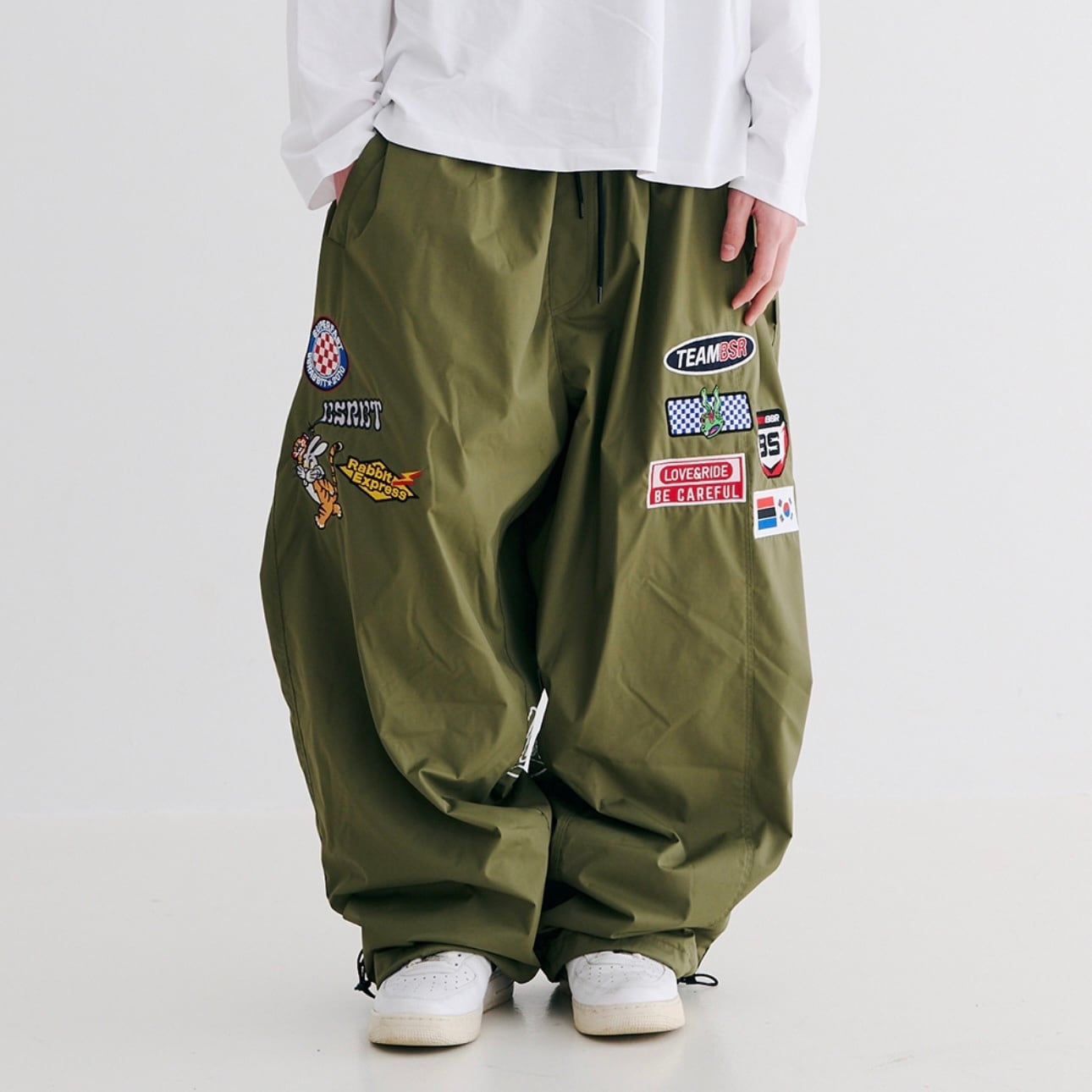 23-24 BSRABBIT RACING PATCH SUPER WIDE PANTS スノーボード ウェア