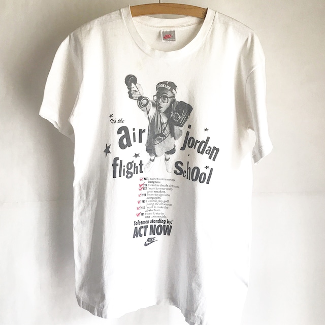 【90’s NIKE AIR JORDAN  FLIGHT SCHOOL 】 スパイクリー フォトプリントTシャツ Made in USA