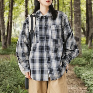 Oversized Check Pattern Shirt ‐1col‐ A0234