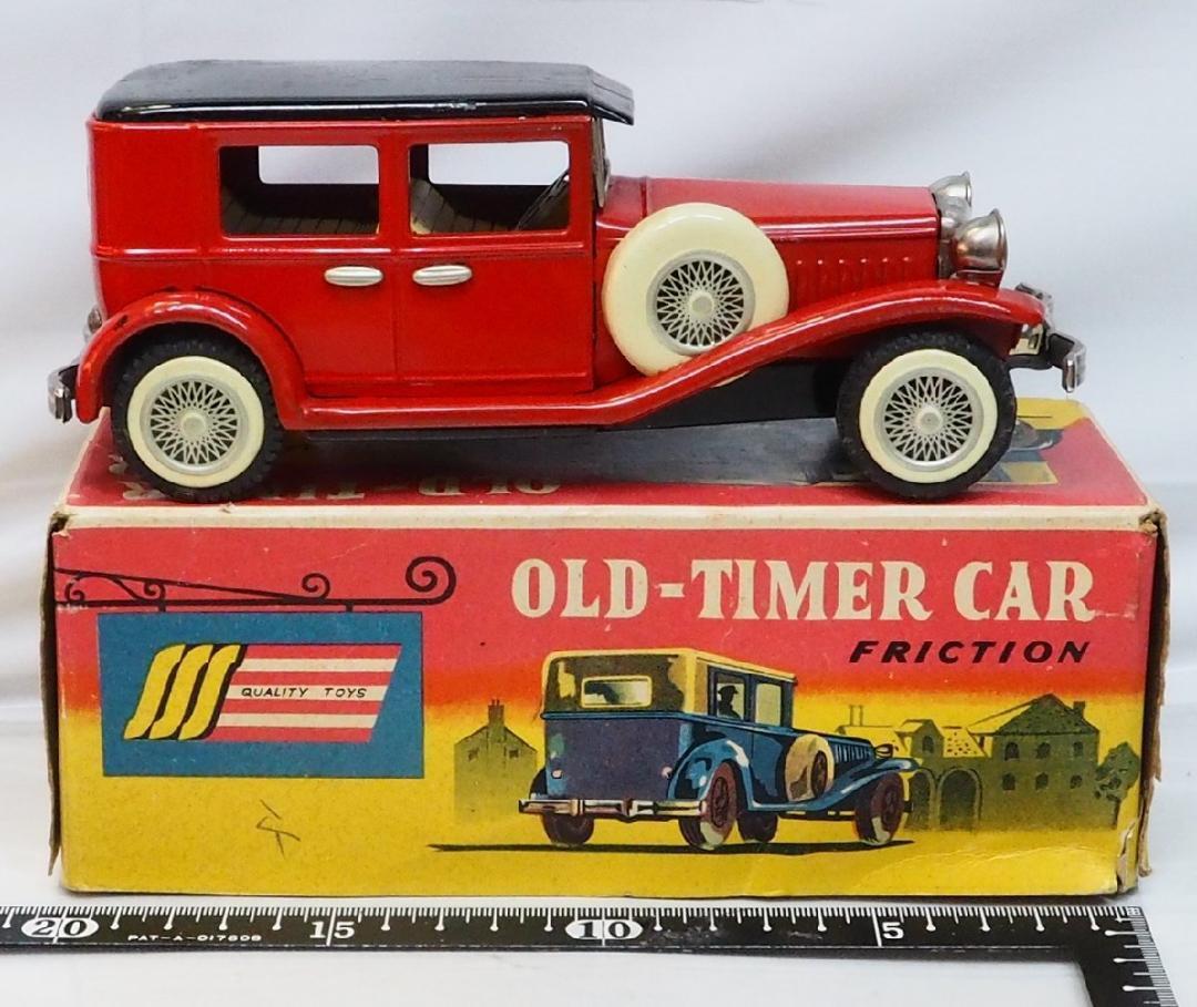 SSS【オールドタイマー セダン赤S-1209】ブリキtin toy car箱付 SSS【オールドタイマー セダン赤S-1209】ブリキtin toy car箱付