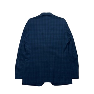 HERMES unusual crepe fabric check pattern suits set-up