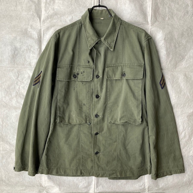 US Army アメリカ陸軍 M-42 HBTジャケット 40s ヘリンボーン ミリタリー ヴィンテージ古着 38R