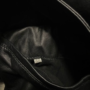 vintage GIORGIO ARMANI black leather padding coverall coat