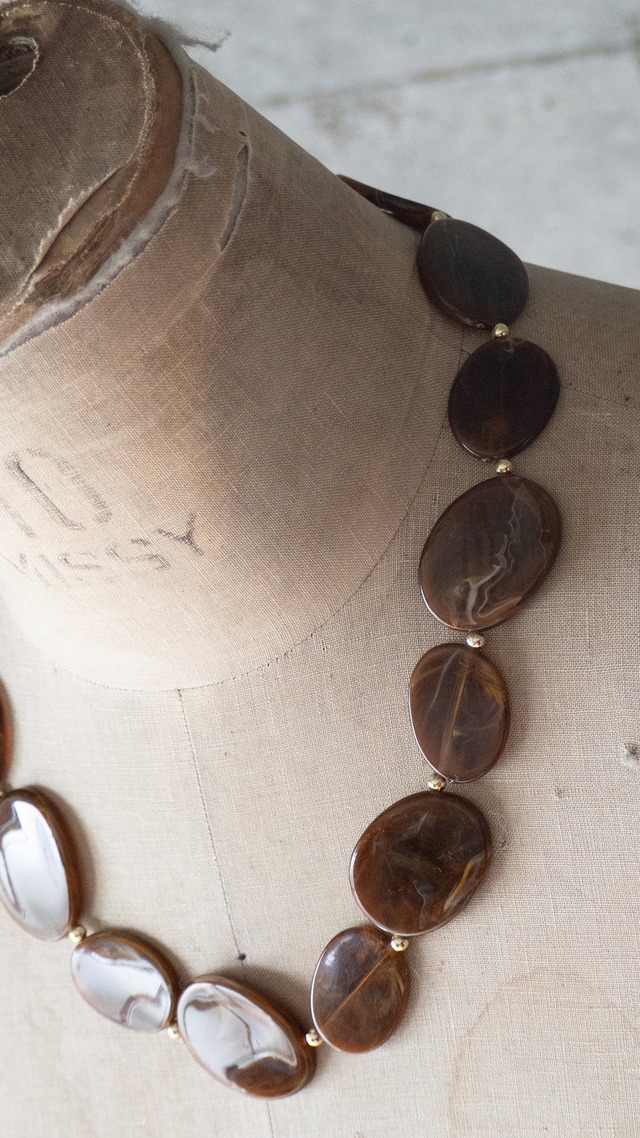 unknown used Marble chunky necklace