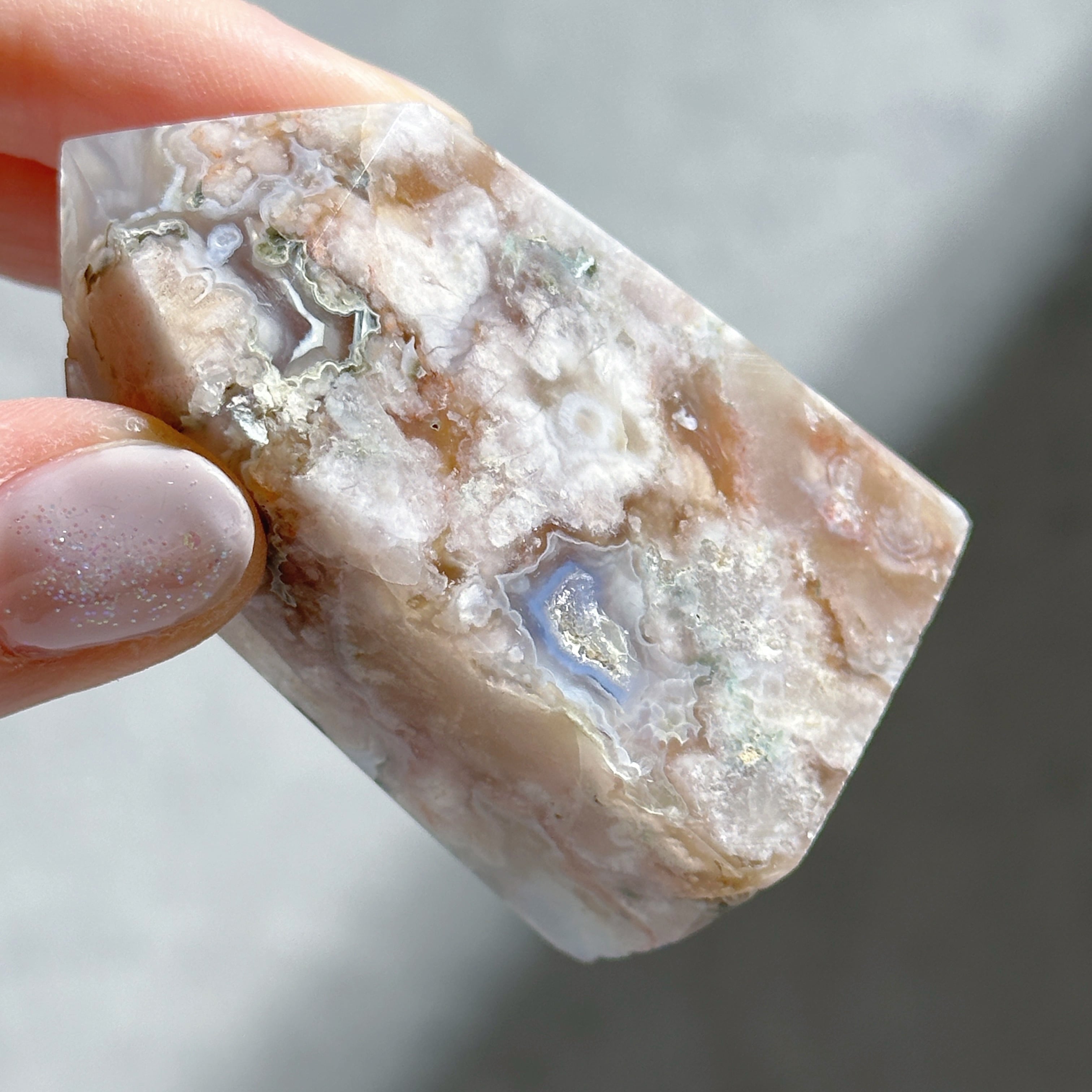 ブルーフラワーアゲート タワー型 22◇Blue Flower agate◇天然石