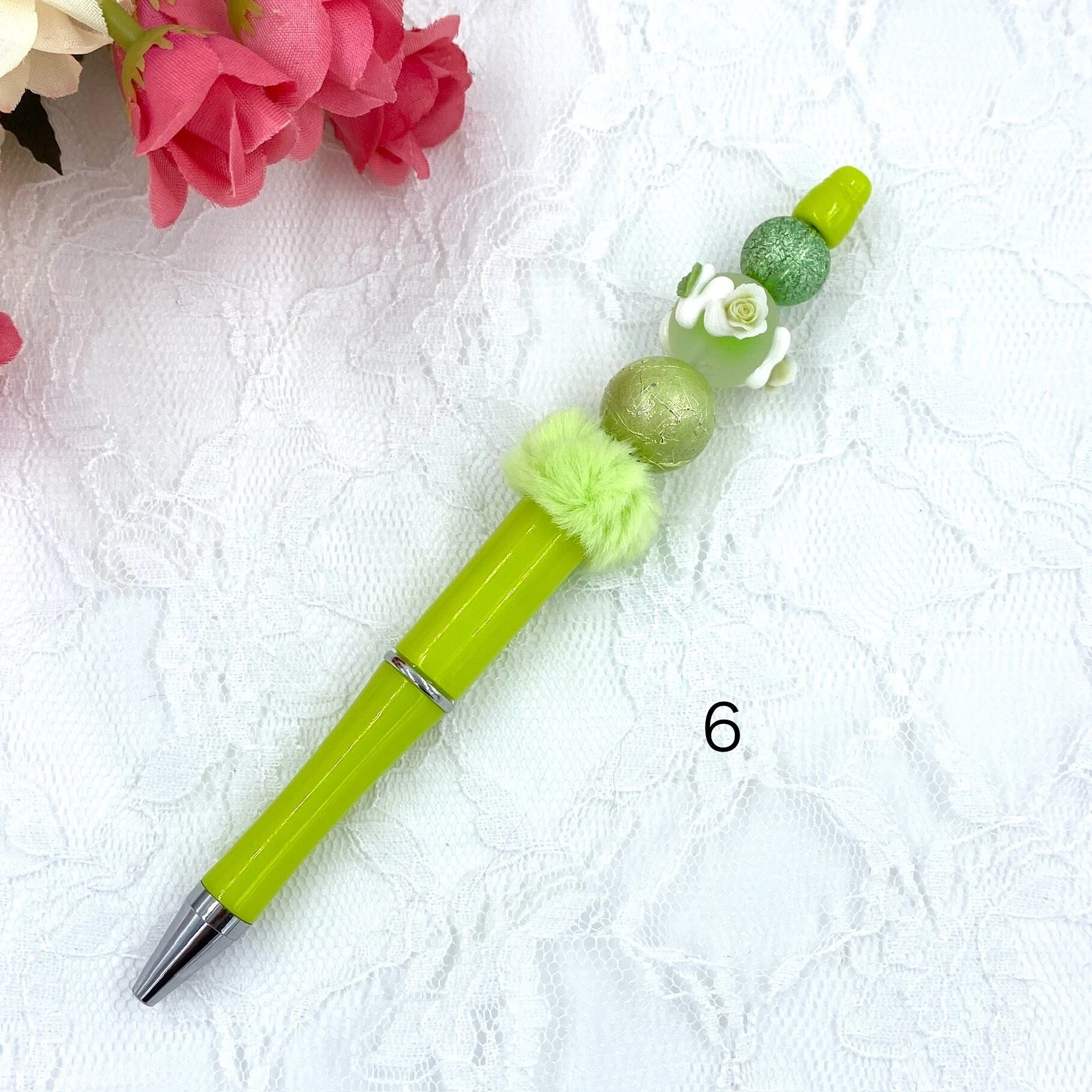 sale‼️N3243 カスタムボールペン ファンシービーズ 薔薇 再販なし！ sale‼️N3243 カスタムボールペン ファンシービーズ 薔薇 再販なし