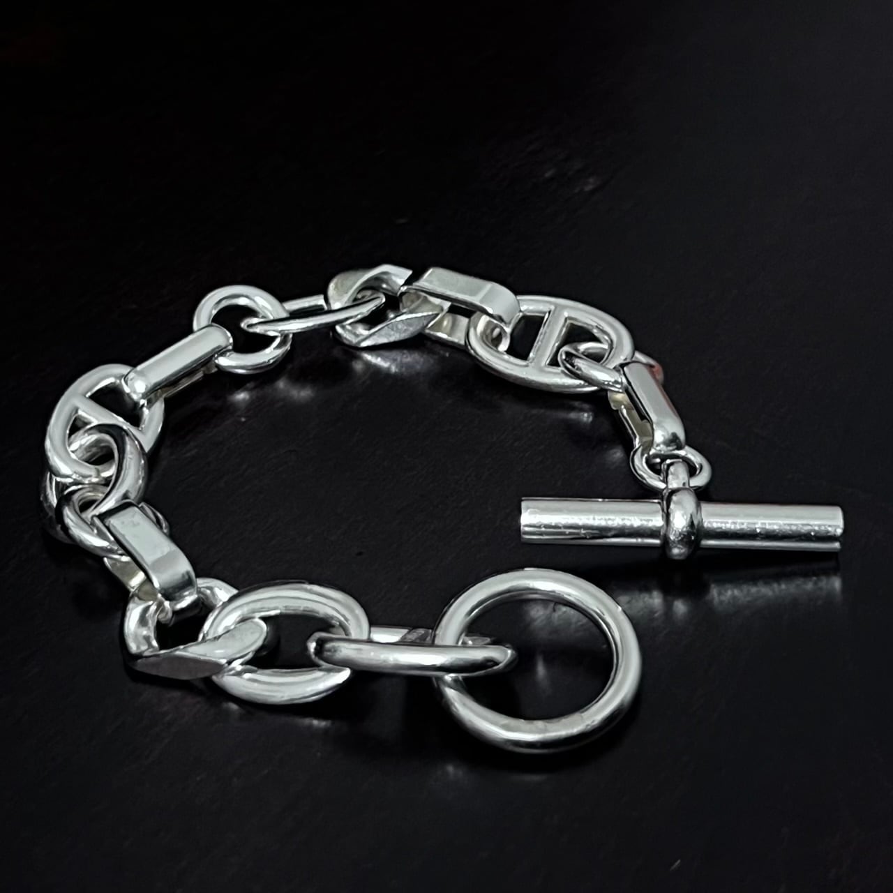 HERMES Alea Bracelet PM Sterling Silver LG Size | エルメス アレア
