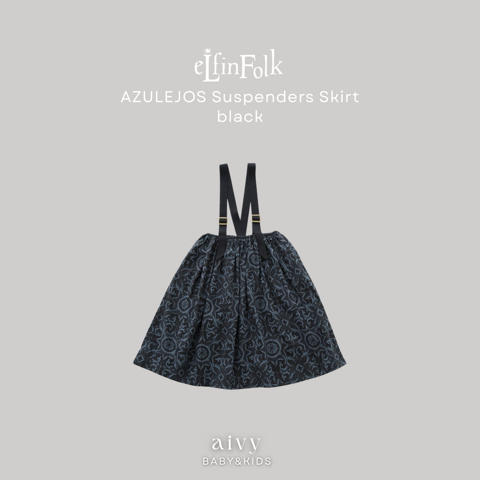【予約/送料無料】AZULEJOS Suspenders / black