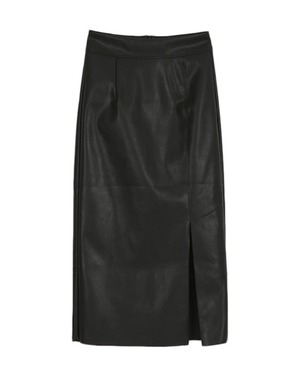 フェイクレザースリットタイトスカート 2color A0719