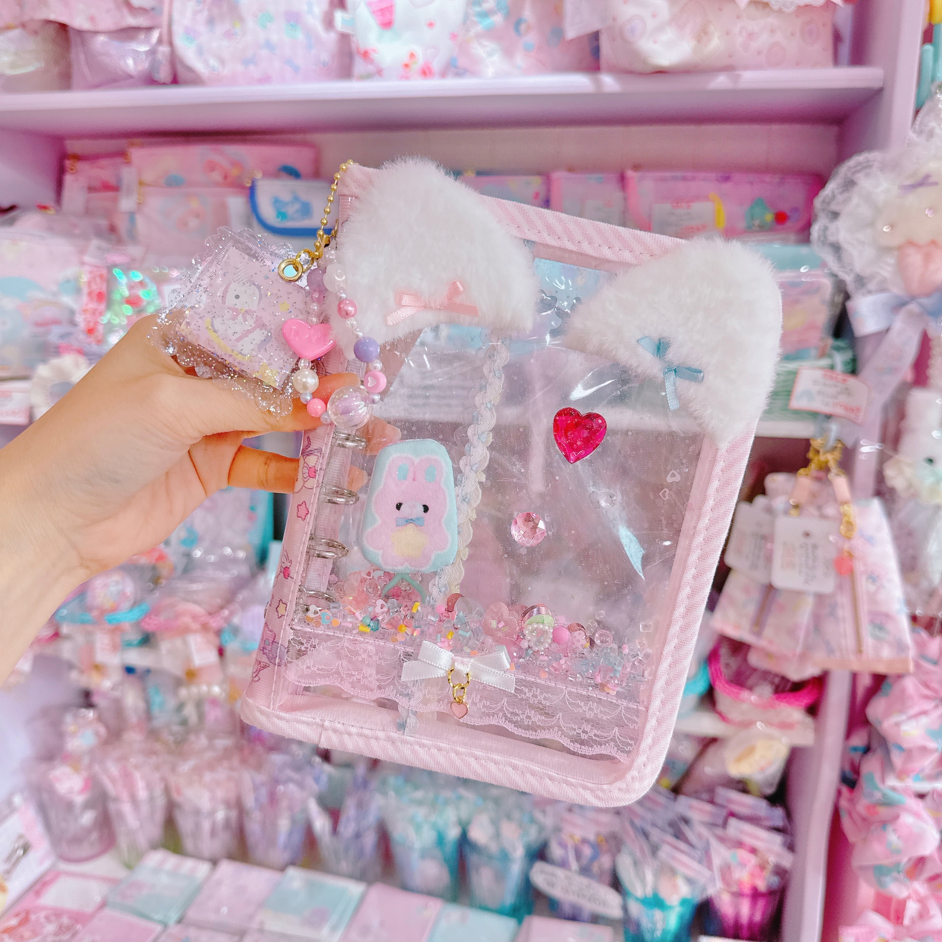 【K2】81-16ねこ耳A7シール帳（６穴）