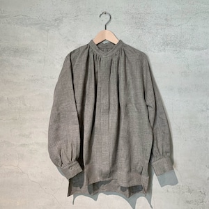 【COSMIC WONDER】Linen wool sharkskin classic shirt/18CW01181