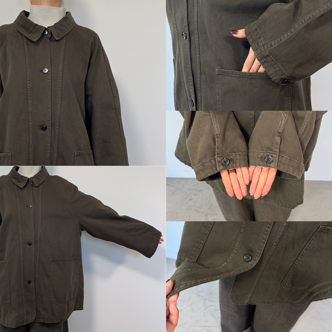 Big pocket cotton twill CPO JK/khaki