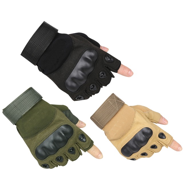 ハーフフィンガー戦術的な手袋ノンスリップウェアラブル手袋軍事戦術戦闘アウトドアスポーツ手袋 3 色送料無料 2018