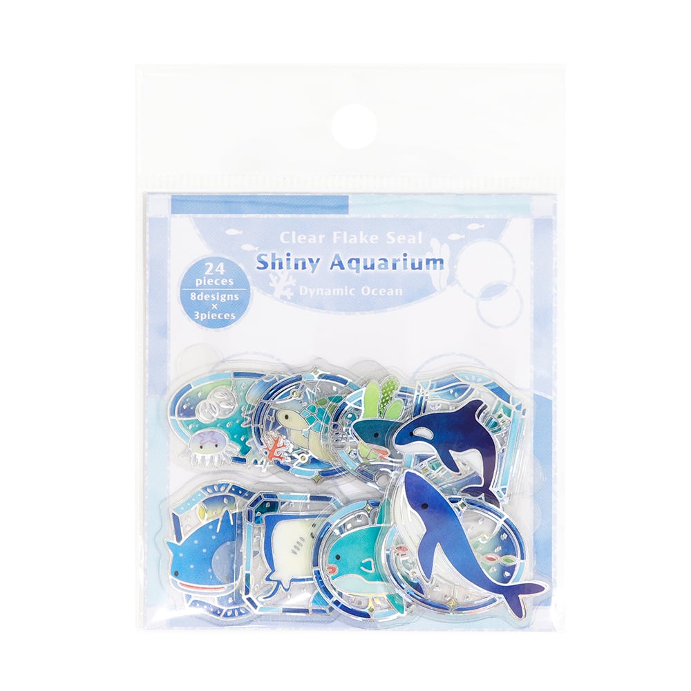 SAIEN☆Shiny Aquarium☆Dynamic Ocean☆クリアフレークシール☆Y-0043