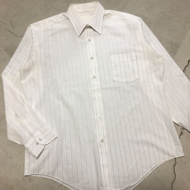 1970'S SEARS WHITE STRIPE SHIRT 16 1/2