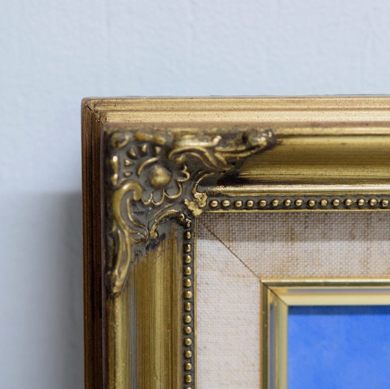 油彩 三浦治 「青いベニス」無所属 油絵 美しいベニスの風景