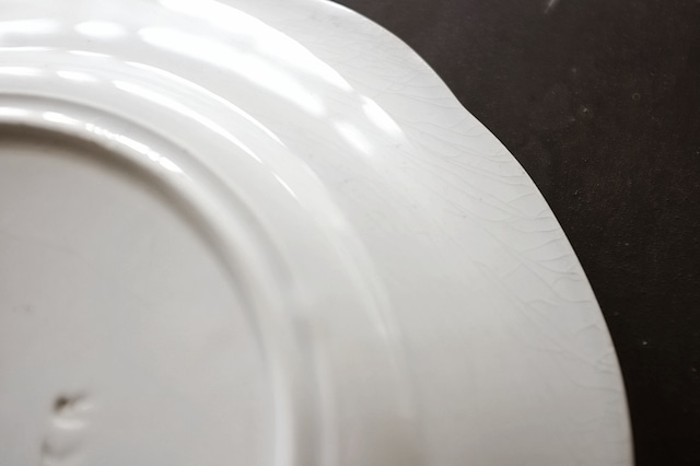 1840s~  Creil et Montereau LES PAPILLONS グランヴィル的蝶々人間のプレートb アンティーク